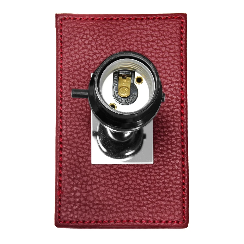 Elegant Designs LT1151-RED Lámpara de Mesa Contemporánea de Cuero Sintético para L... Foto 4 de 4