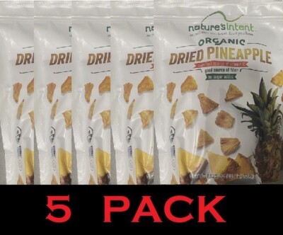 5x NATURE'S INTENT USDA Organic Dried Pineapple 26 oz Bag - 5 PACK