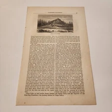 Indian Sweat House Northern California c. 1873 Engraving (340)