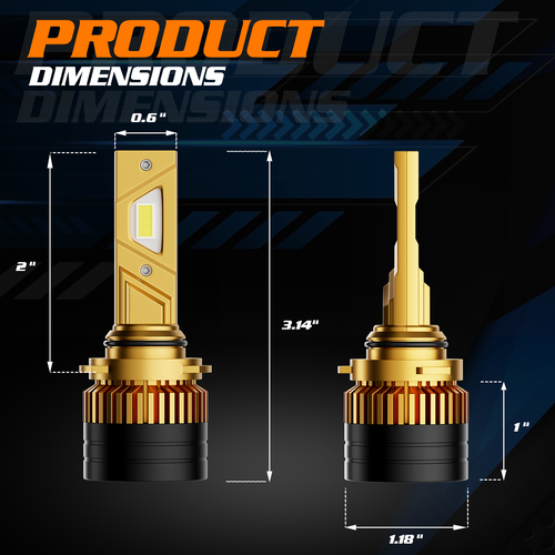 2x HB4 9006 6500K LED Headlight Bulb Hi/Low Beam Fog Lighting DRL w/Cooling Fan - Picture 3 of 12