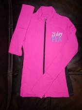 BEACHBODY WOMENS 21 DAY FIX FITTED WORKOUT JACKET SZ XS EUC