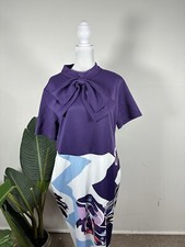 NHICDNS WOMENS MULITCOLORED SHORT SLEEEVE SHEATH DRESS, Size XXL