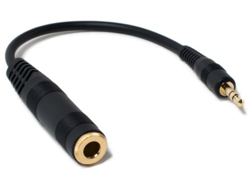 Genuine SENNHEISER Cable Adapter Female 1/4" to Male 1/8" 3.5mm Plug Headphones - Picture 1 of 3