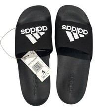BRAND NEW Adidas Kids Adilette Shower Black/White Slide Size 6 NWT/NIB