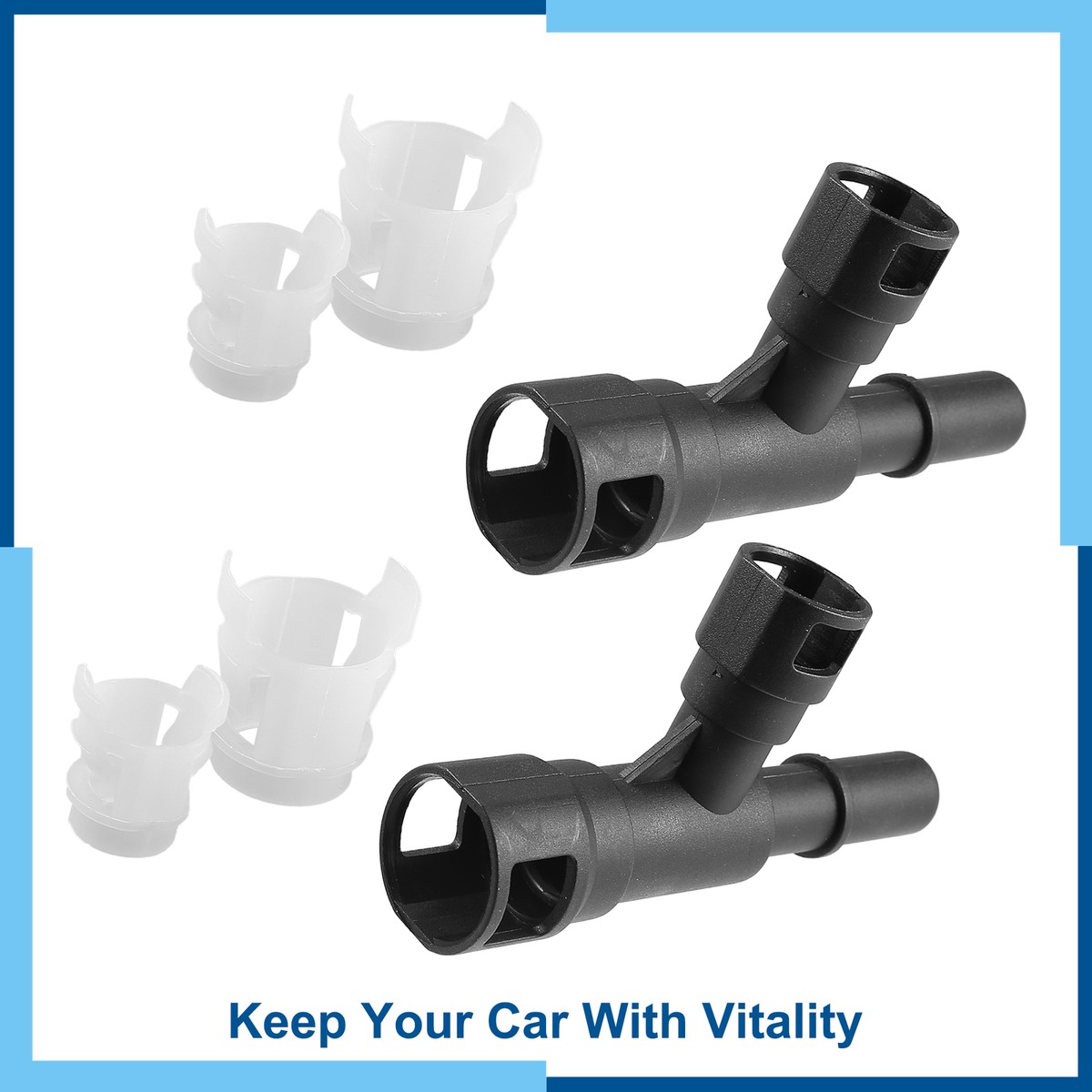 NEW Heater Hose Connector For Cadillac, Chevrolet, GMC Trucks & SUVs - Part #15055342 (Black Plastic)