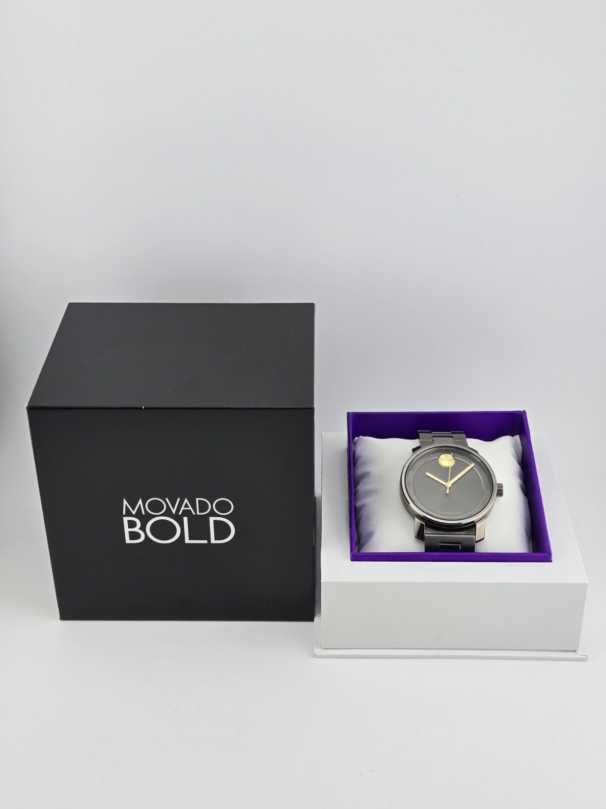 Movado Bold Men's Gray Dial Stainless Steel Watch - 3600913 ($795 MSRP)