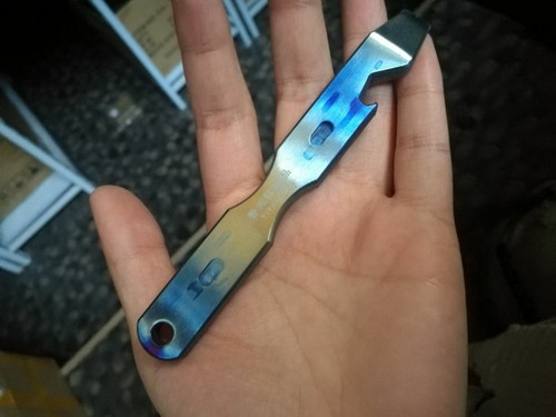 EDC Pry Bar, porte-clés portable en titane - Outil multifonction - Clés