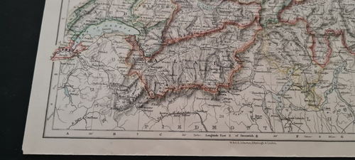 Antique 1892 double sided map - Empire of Germany and Switzerland - Picture 10 of 18