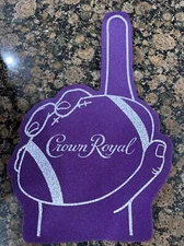 Crown Royal Foam Finger Sports Whiskey Collectible Rare Football Promo Bar NFL