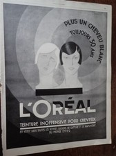 L OREAL hair dye + VIANDOX LIEBIG advertising paper ILLUSTRATION 1926