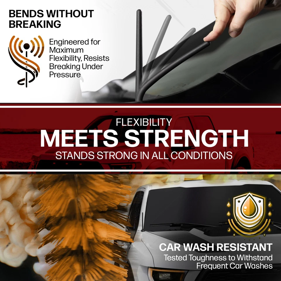 Short Antenna fits GMC Sierra 1500 - (2006-2026) 6 3/4" SHORT ANTENNA MAST - Image 4 of 4