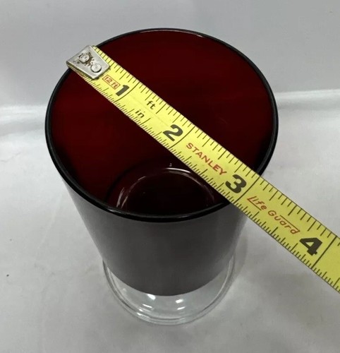 LVintage Luminarc France Verrerie D’Arques Ruby Red Stems - Picture 5 of 5