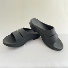 Oofos Ooahh Black Slide Comfort Sport Recovery Sandal Men’s 4 Women’s 6 EU 37