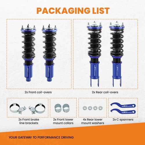Street Coilover Shock Suspension For Honda Civic EG6 EG9 EH3 Integra DC2 94-01 - Picture 2 of 12