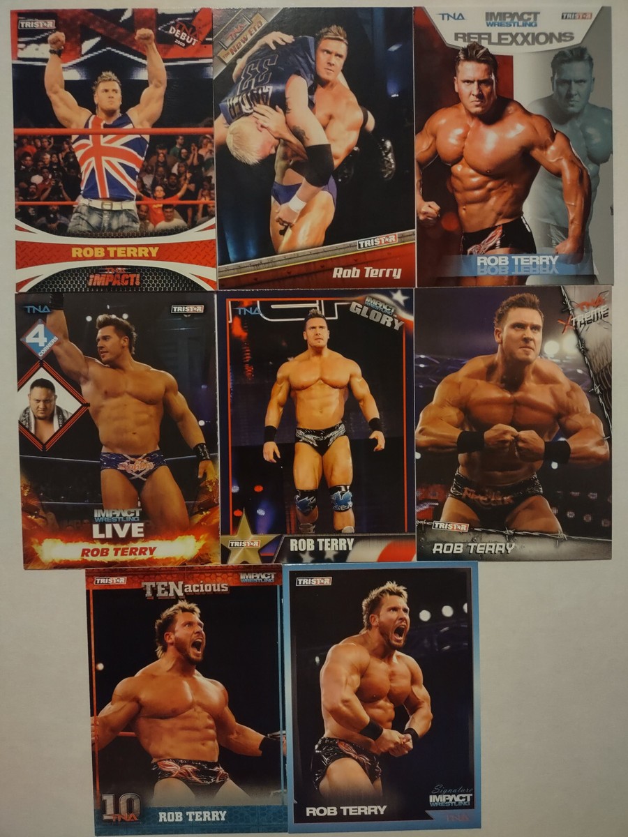 Rob Terry Wrestling Lot of 8 Different Trading Cards WWE TNA RT-B1