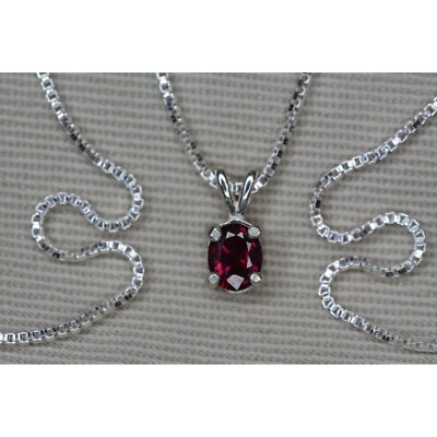 Ruby Necklace 0.46ct Pendant Certified Real Earth Mined July Birthstone RP39