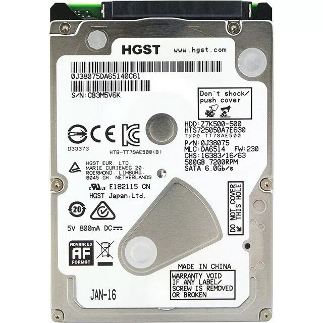 HP ProBook 4540s 500GB Hard Drive with Windows 10 Pro 64 Bit Preloaded