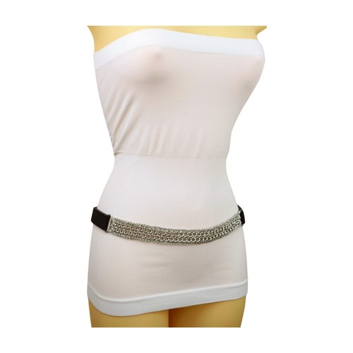 silver metal belts for dresses Amazon.com: Juvale Skinny Stretch Metallic Waist Belts - Two-Tone Gold & Silver Metal Belts for Women with Leaf & Rose Pattern & Adjustable Comfort Fit
