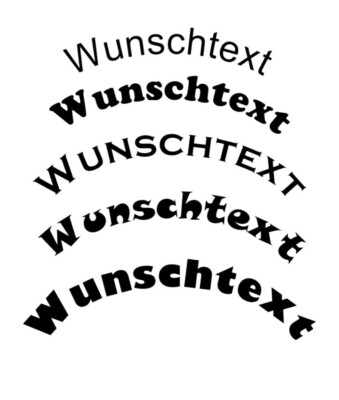 Aufkleber ,WUNSCHTEXT gebogen 120cm , Sticker, Frontscheibe/Heckscheibe 1x