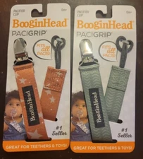 BooginHead PaciGrip Pacifier Holder Fits All Pacis PACK OF TWO (B)