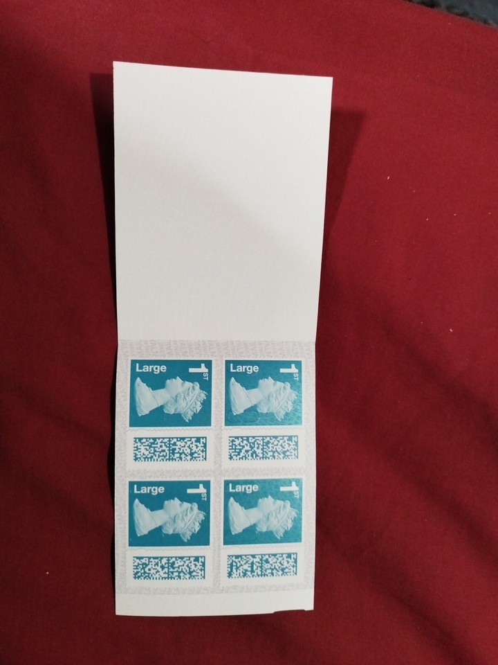 Royal Mail 1st Class Large Letter UK Postage Stamps Book of 4 eBay