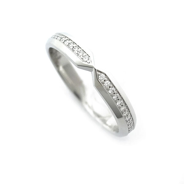 TIFFANY & Co. nesting narrow band Ring Diamond Pt950 US#5.25