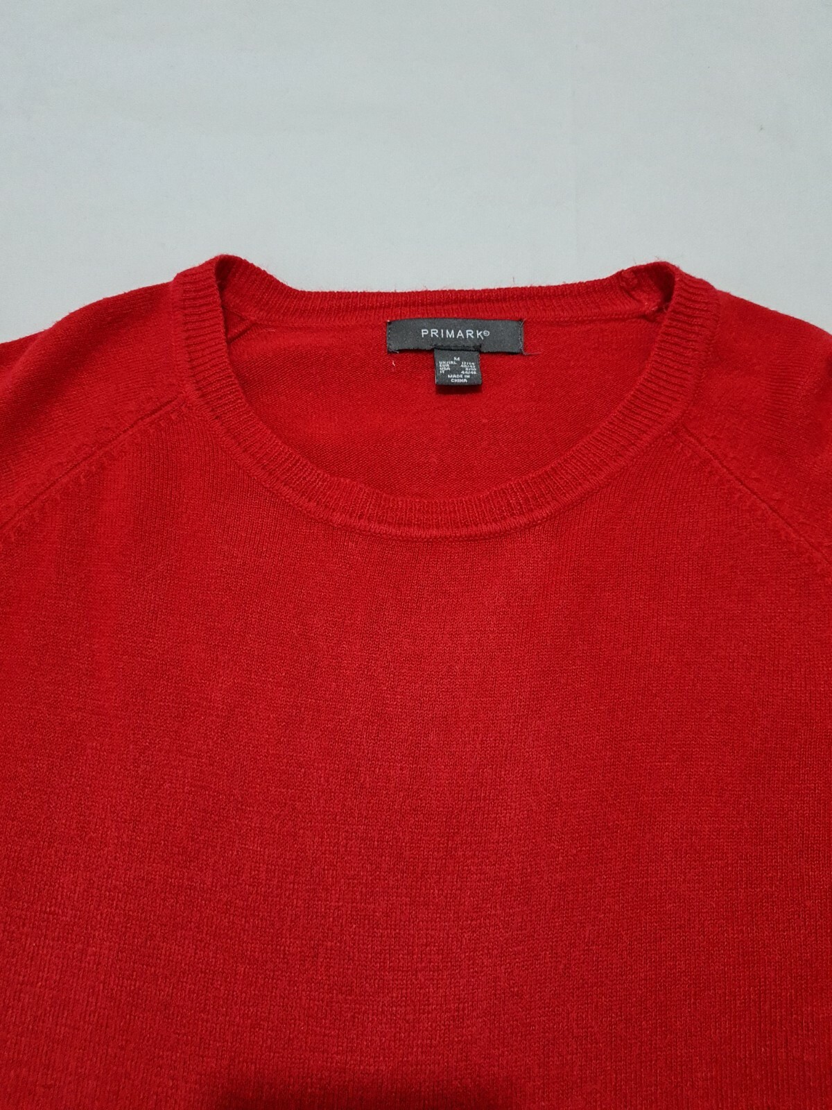 Ladies Jumper Primark Size M Button Sleeve Red 4310