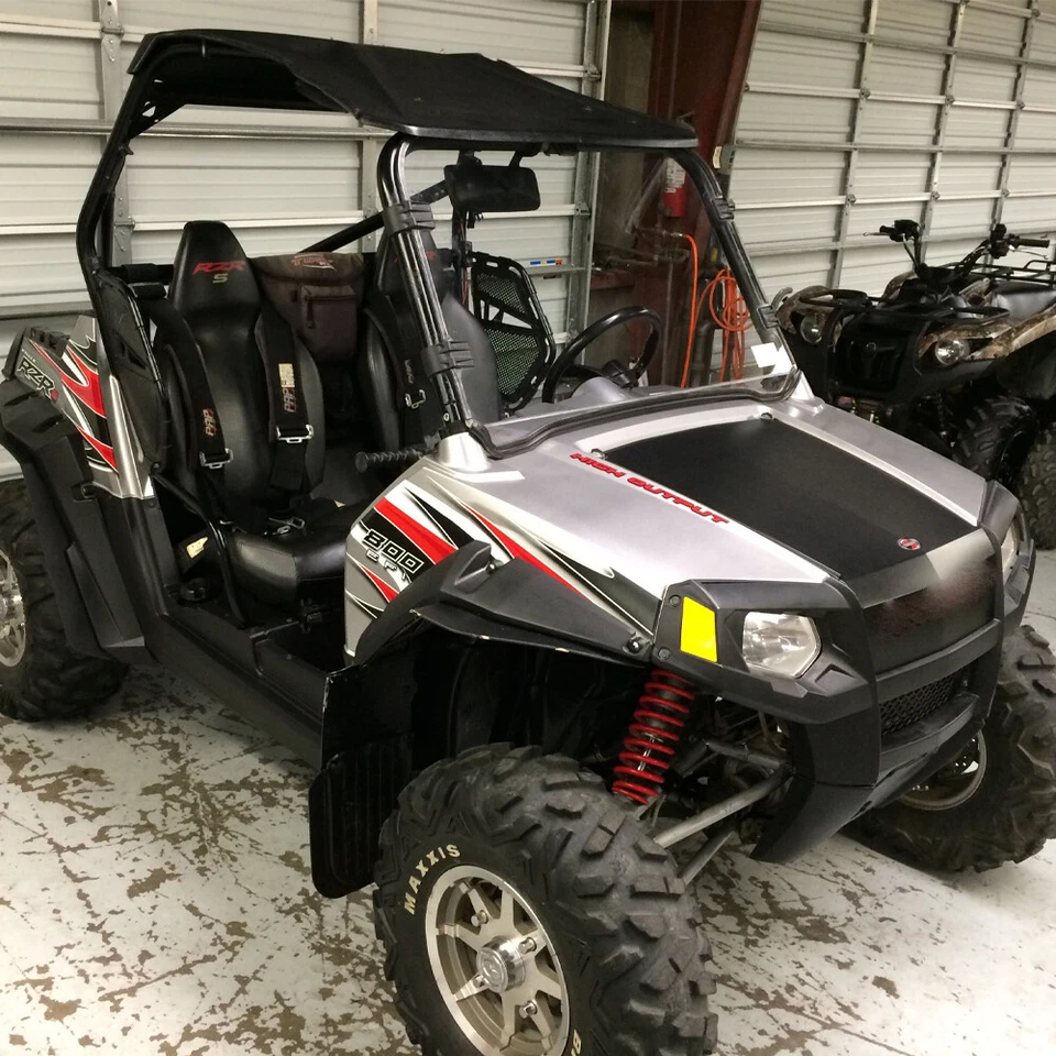 Parabrisas completo de policarbonato para Polaris RZR 800 / S 800 / 4 800 1/4" 2010-14 Foto 3 de 4