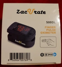 Zacurate 500DL Pro Black Finger Pulse Oximeter Oxygen Saturation Meter NIB