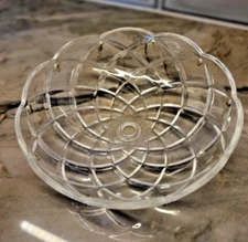 6" Bobeche New VTG Stock 10 Brass Pins Pressed Glass Chandelier Parts 1/2 ” Hole