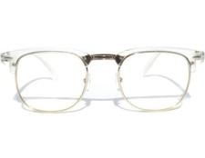 Half Frame Transparent Top Retro Soho Browline Style Clear Lens Glasses