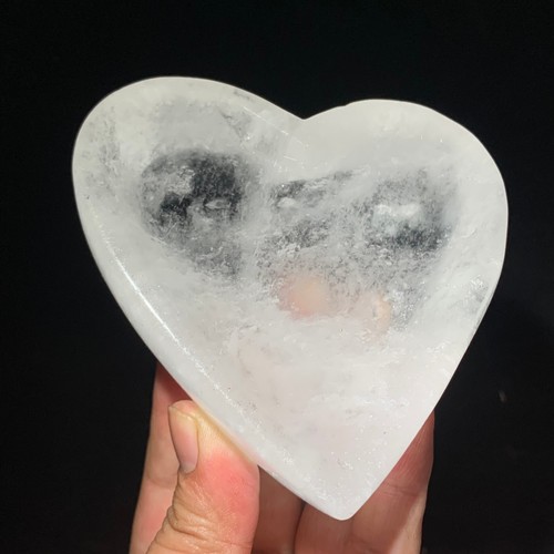520g Natural white crystal Quartz hand Carved ashtray crystal Reiki healing - Picture 2 of 12