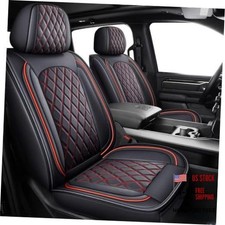 Ram Seat Covers Full Set Waterproof Truck Full Set Flat Back Black and Red