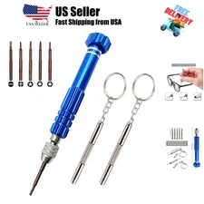 Eyeglass Repair Kit, 5-in-1 Multifunctional Precision Screwdriver Set torxT5~...