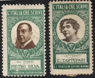 ER10305 Erinnofilo Pubbl.: ''L'Italia che Scrive'' Formiggini (Silva e Tartufari)