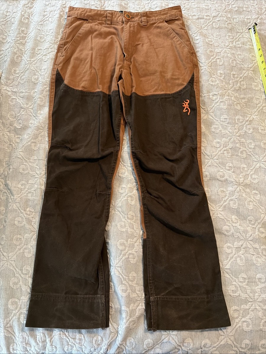 Browning denim upland 32x32 brown canvas hunting straight leg