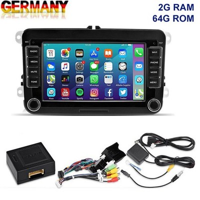 2+64GB 7'' Android 15 Autoradio GPS Navi für VW Polo GOLF 5 6 Plus Passat Touran