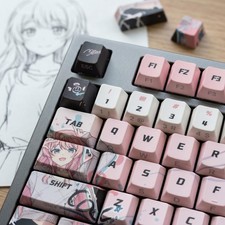 Chihaya Anon: Backlit Anime PBT Keycap Set, Mechanical Keyboard Gamer Gift