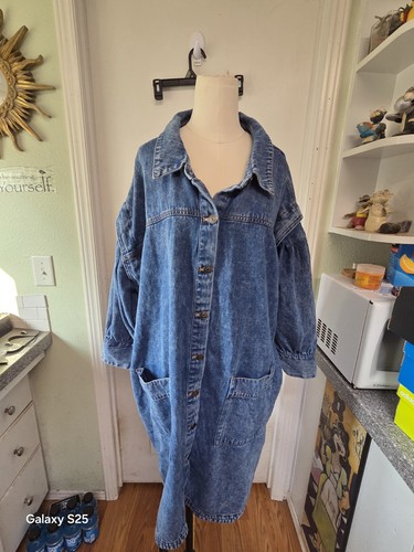 Future Collective Kahlana Barfield braune Damen 20/22 W blaue Jeansjacke/Kleid - Bild 2 von 12