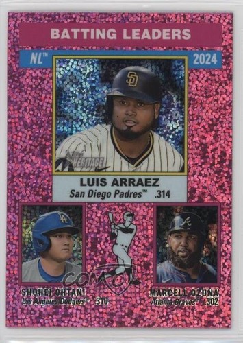 2025 Topps Heritage Chrome Pink Sparkle Refractor Shohei Ohtani Luis Arraez 08nc