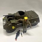2001 GI Joe WWII M8 Light Armored Car - Incomplete With Figure And Accessories