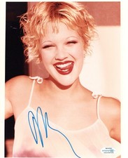 Drew Barrymore Signed Autographed 8x10 Red Lips Photo ACOA