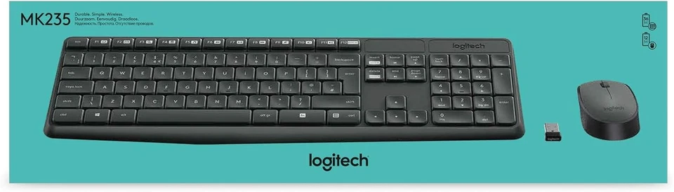 Logitech MK235 Wireless Keyboard and Mouse Combo for Windows, QWERTZ German Layo - Image 2 of 4