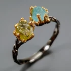 Handmade Natural Apatite Ring 925 Sterling Silver Size 11 /R472686