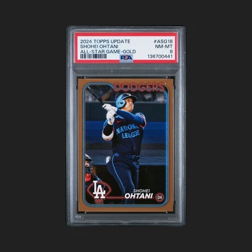 2024 Topps Update Shohei Ohtani All-Star PSA 8 Gold #ASG-18 /75 Great Appeal! 🔥
