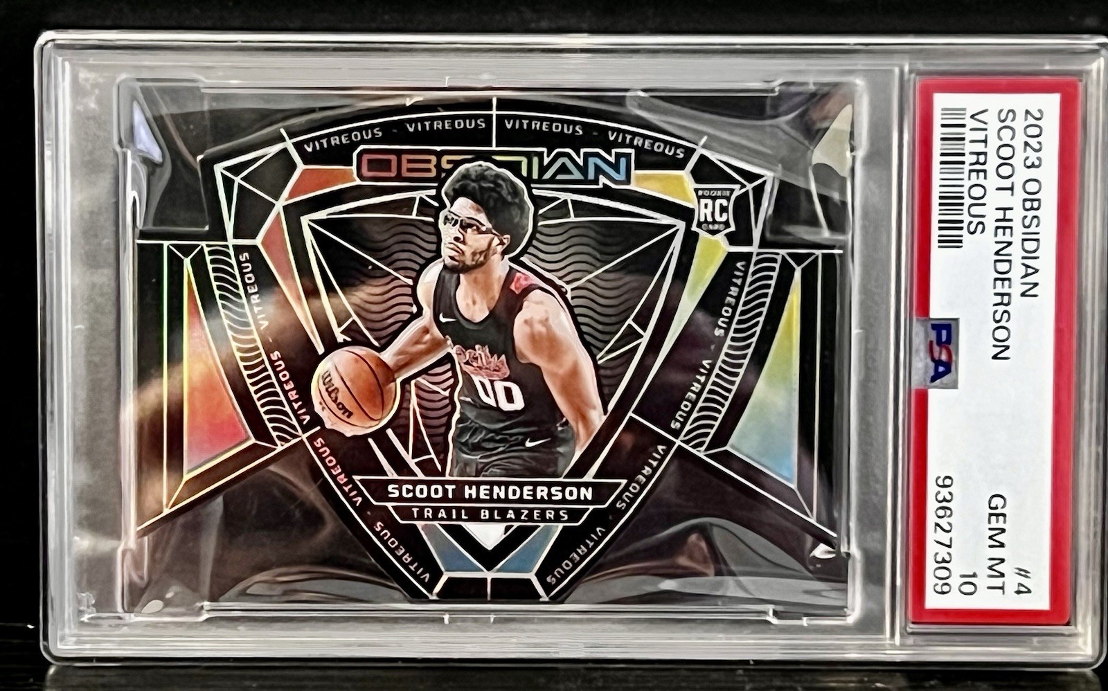 2023 Obsidian Scoot Henderson Vitreous (RC) PSA 10 Pop 1