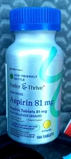 New  3x  180ct Foster Thrive Low Dose 81mg Aspirin (NSAID) Pain Reliever