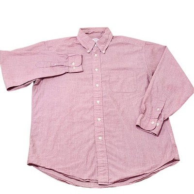 Brooks Brothers Shirt Mens Medium Pink Madison 1818 Long Sleeve Button Down