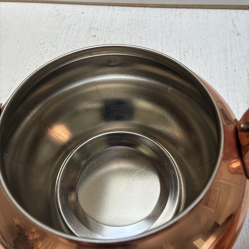 Vintage copper tea kettle w/ceramic handle and knob made in Korea New - Picture 6 of 7