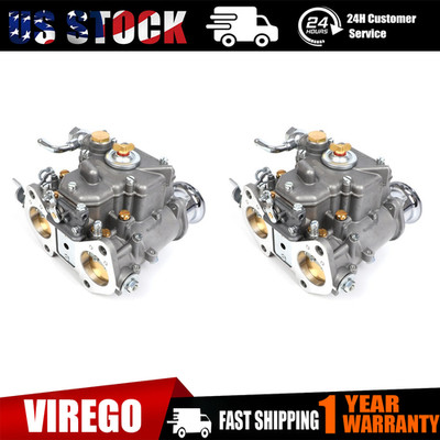 2X Carburetor For 40 DCOE Weber 40mm Twin Choke 19550174 4Cyl 6Cyl VW V8 Engines